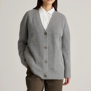 Quince Mongolian Cashmere Oversized Boyfriend Cardigan